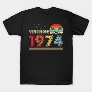 Vintage 1974 Limited Edition 47th Birthday Gift 47 Years Old T-Shirt